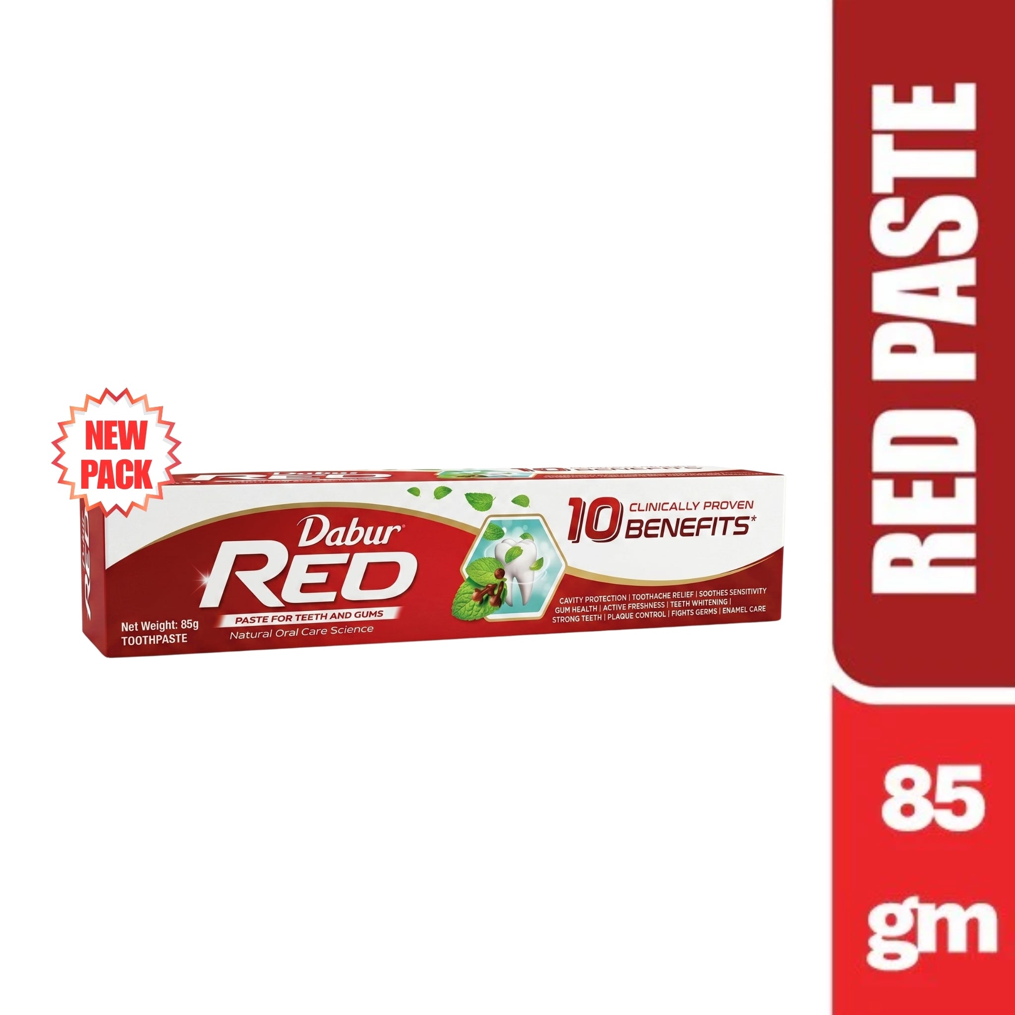 Dabur Red Toothpaste 85g | Provides Protection Plaque Removal, Toothache, Yellow Teeth, Bad Breath