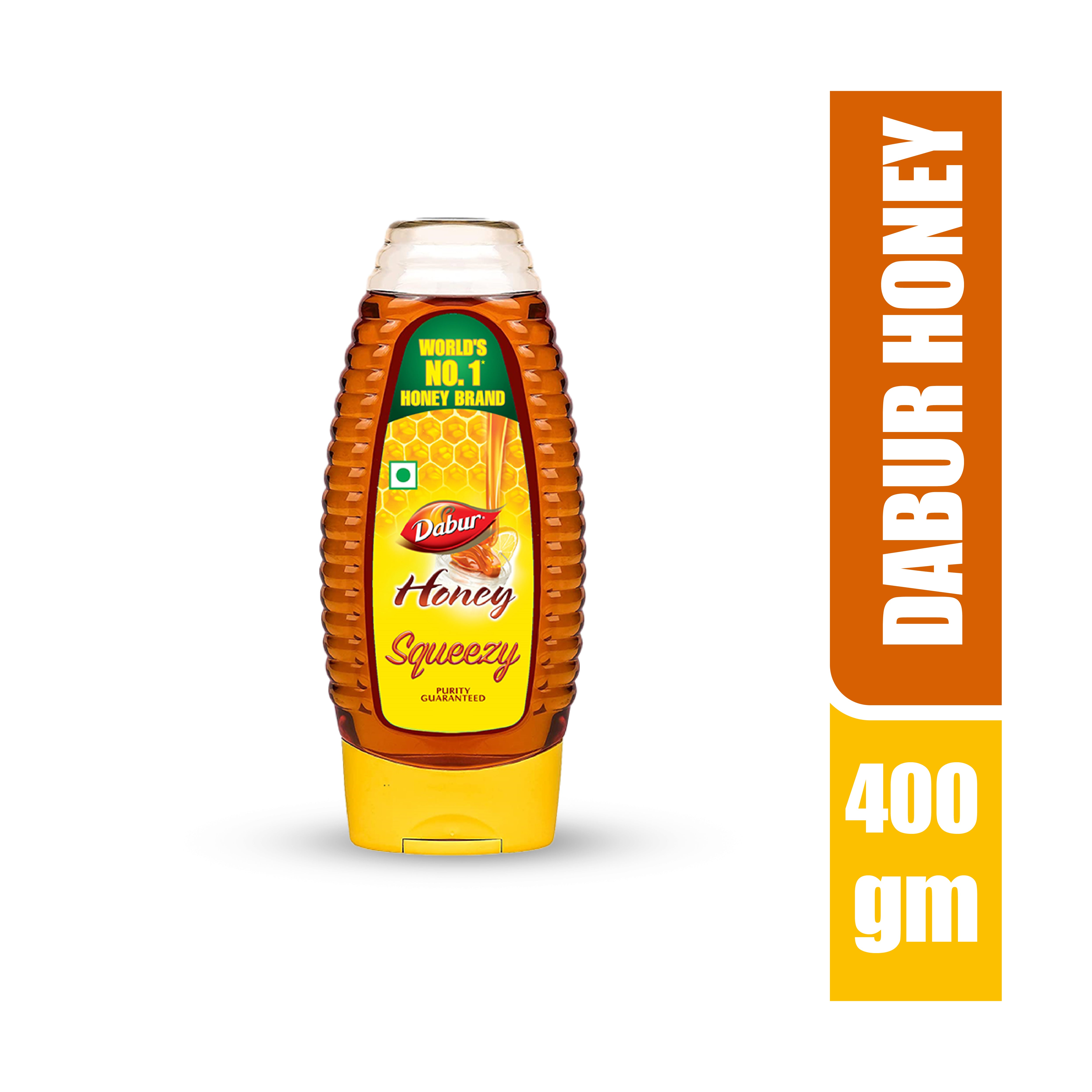 Dabur Honey: 100% Pure Honey with No Sugar Adulteration Squeezy Pack 400g