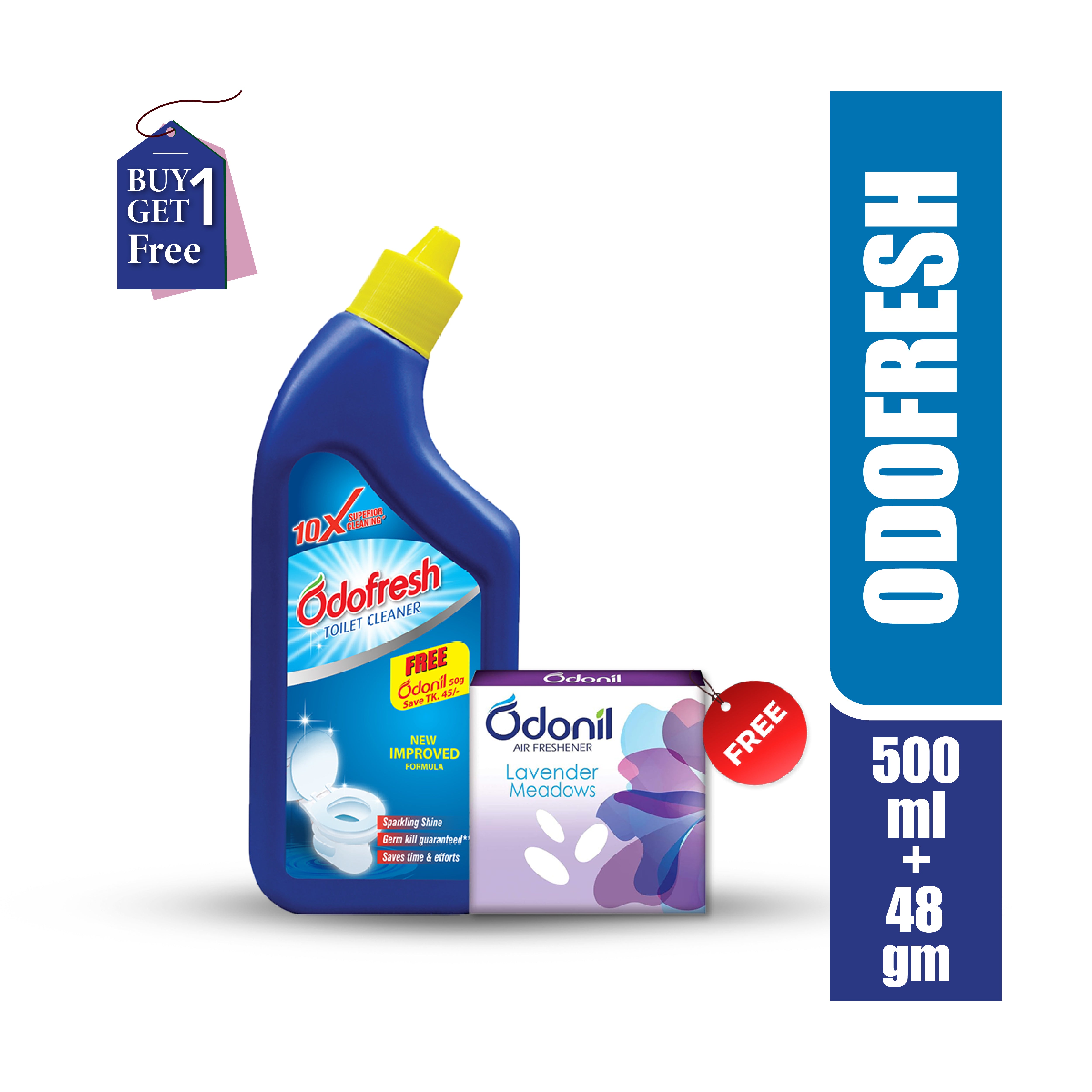 Odofresh Toilet Cleaner 500ml (FREE 48gm Odonil)