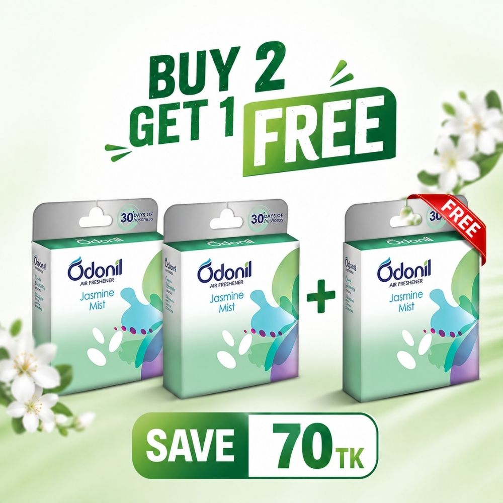 (Buy 2 Get 1 FREE) Odonil Air Freshener Block Jasmine Mist 48 gm - Dabur Shop BD
