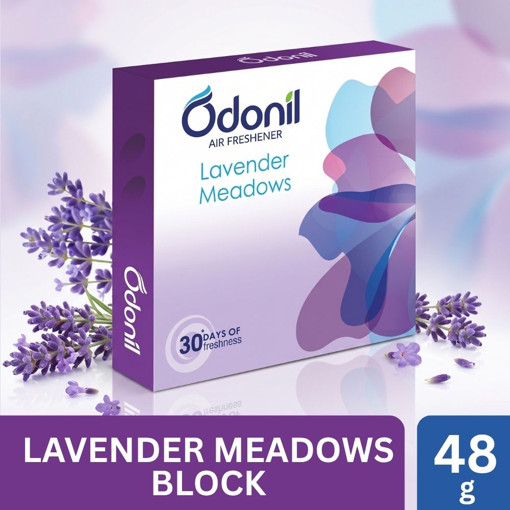 (Buy 2 Get 1 Free) Odonil Air Freshener Block Lavender Meadows 48 gm - Dabur Shop BD