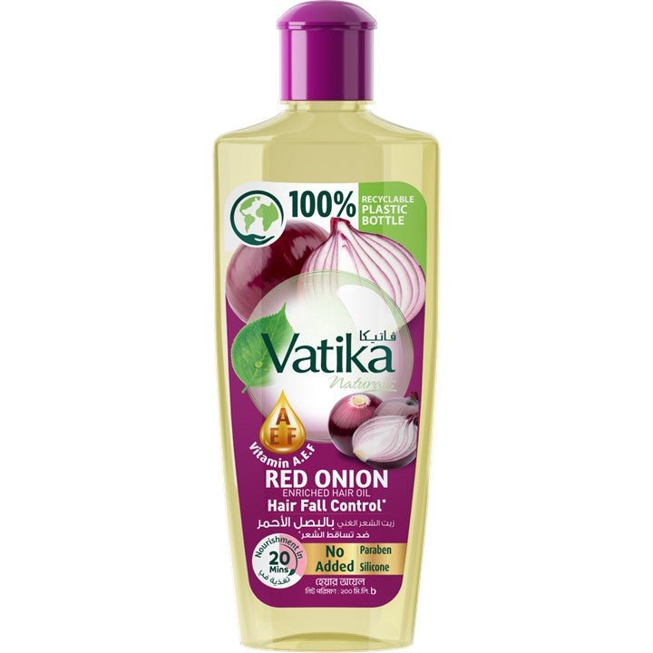 Vatika Naturals Red Onion Enriched Hair Oil 200ml - Dabur Shop BD