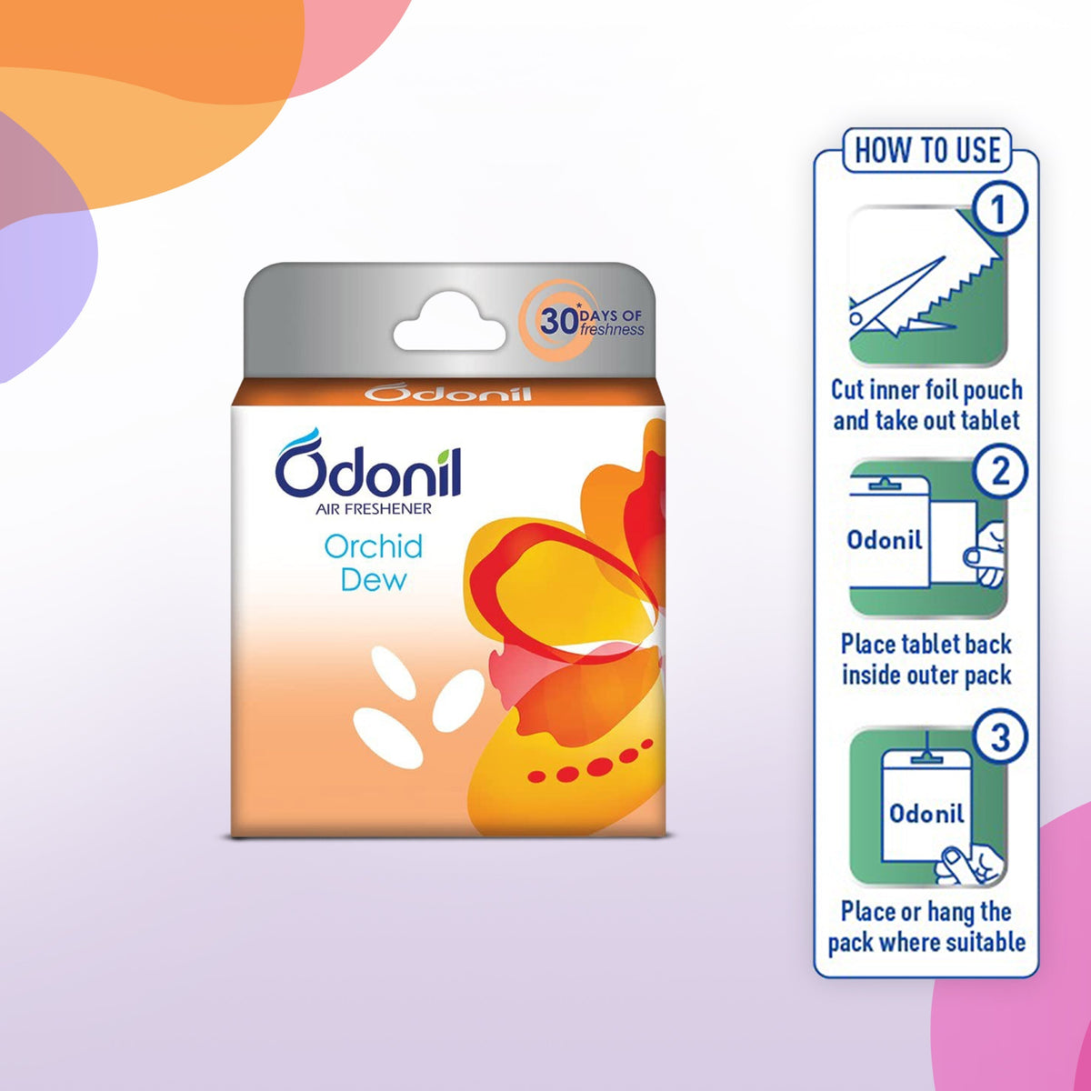 Odonil Block Orchid Dew 48g - Dabur Shop BD