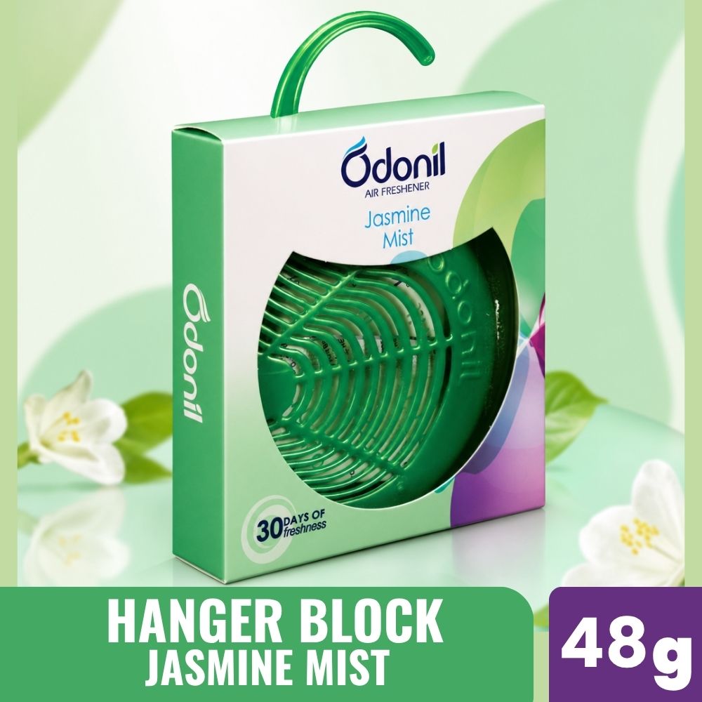 Odonil Natural Air Freshener Block Block Jasmine Hanger 48g | Long-Lasting Bathroom & Room Freshener - Dabur Shop BD