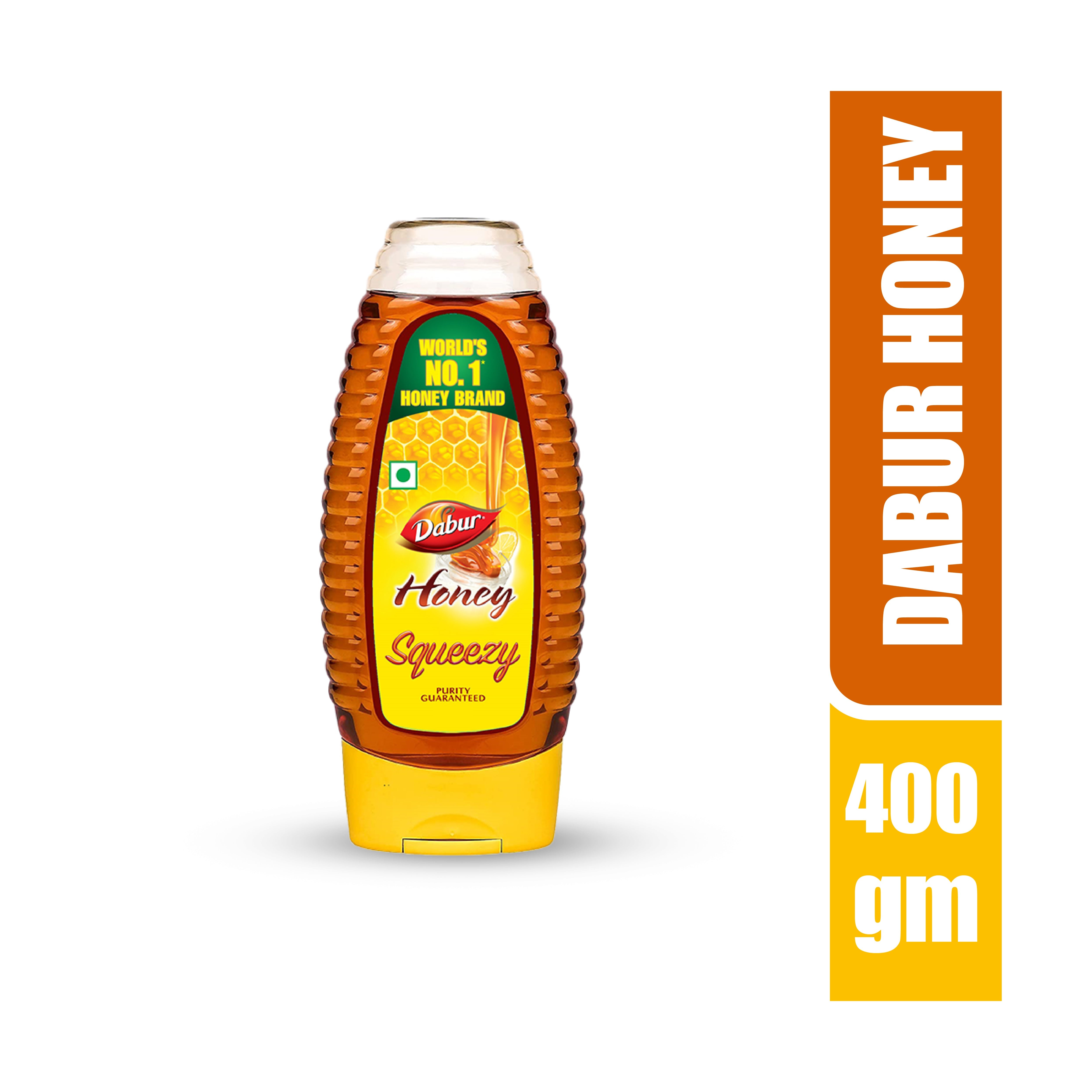 Dabur Honey: 100% Pure Honey with No Sugar Adulteration Squeezy Pack 400g - Dabur Shop BD